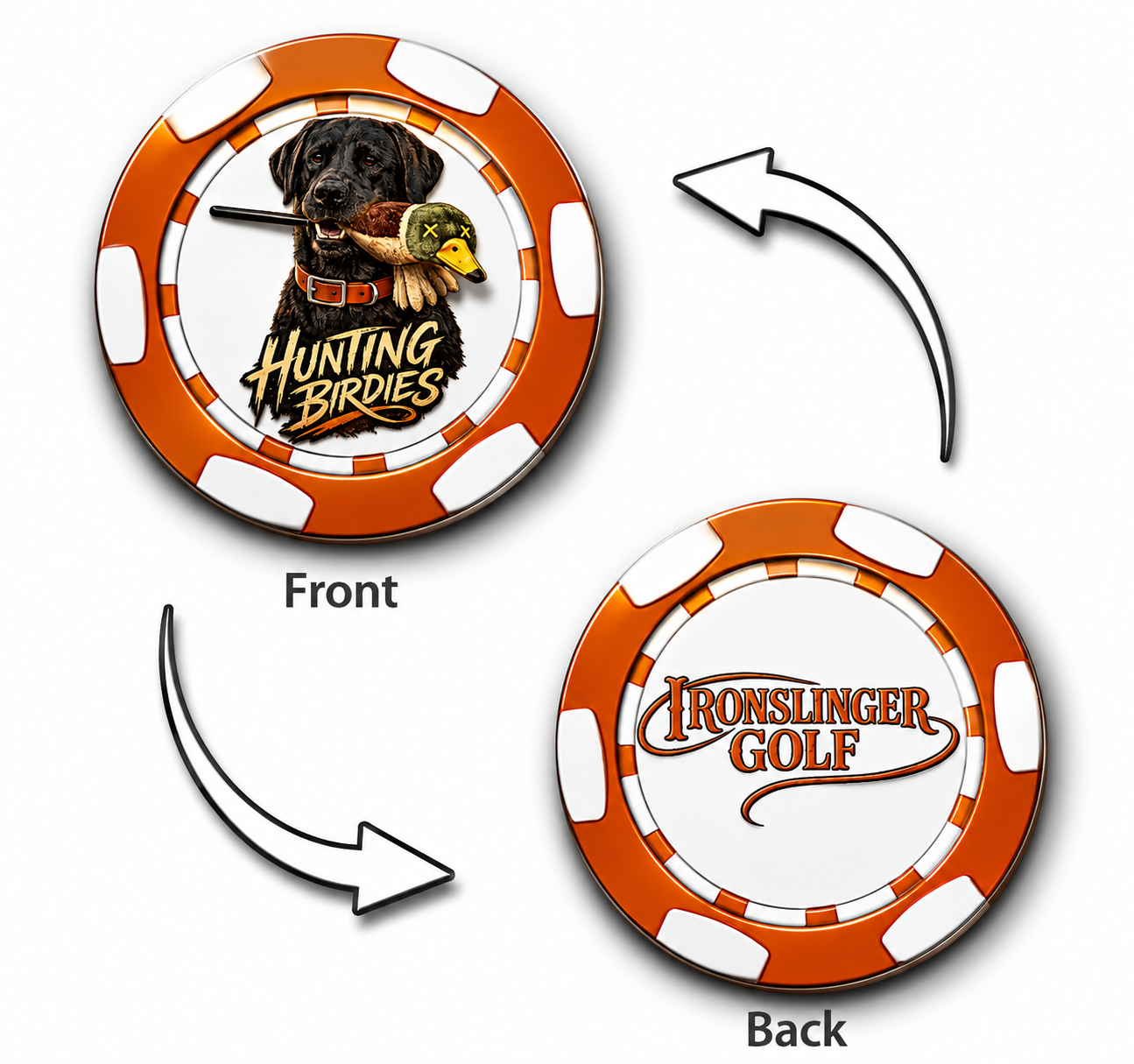 Hunting Birdies Magnetic Poker Chip Ball Marker
